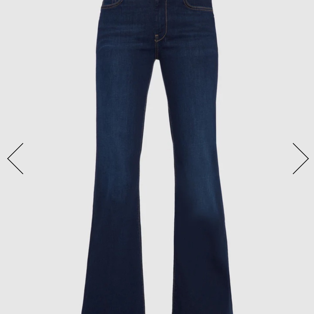 7 For All Mankind Blue Flare Wide Leg Jeans
